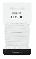 Elastikk myk, 5 m x 6 mm - Hvit