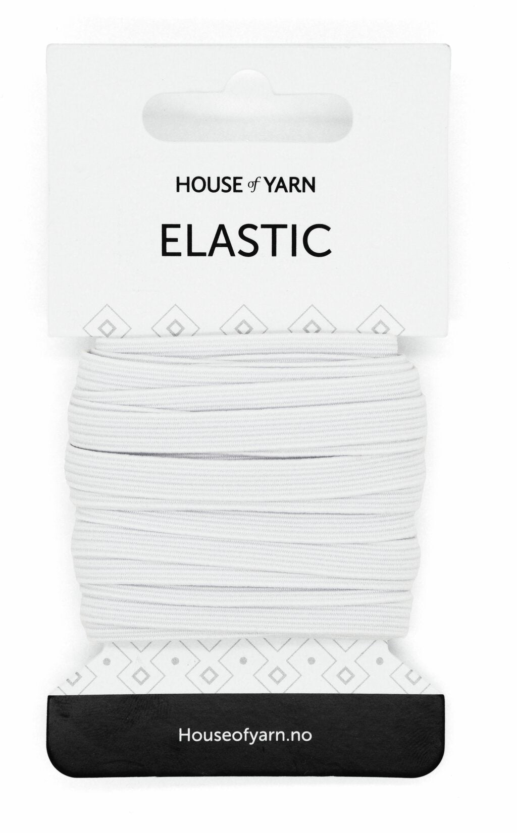 Elastikk myk, 5 m x 6 mm - Hvit