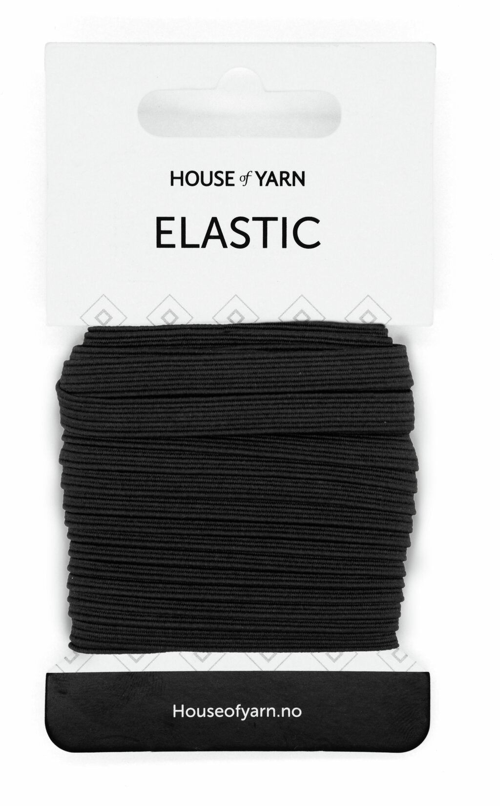 Elastikk myk, 5 m x 6 mm - Svart